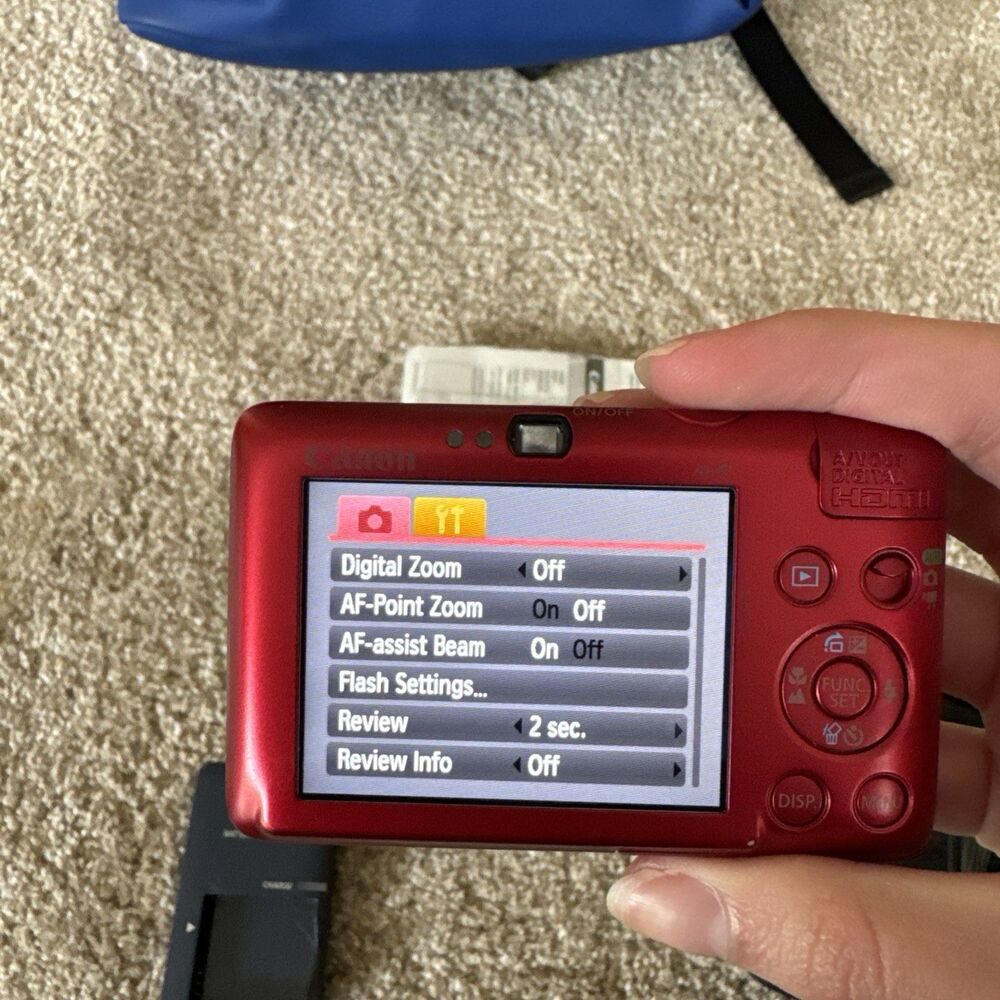 Canon PowerShot SD780 IS Digital ELPH 12.1MP Red Camera Tested Charger Battery C - Picture 6 of 9